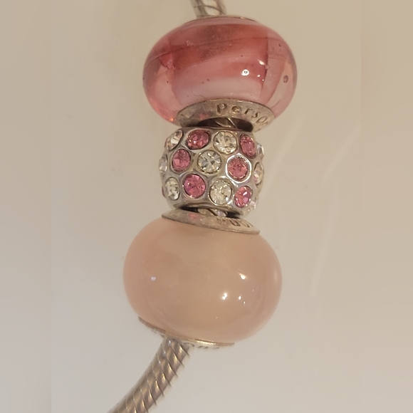 💯% AUTHENTIC CHAMELLIA ITALY 925 CHARM BRACELET W/ 3 CRYSTAL CHARMS. - Picture 12 of 12